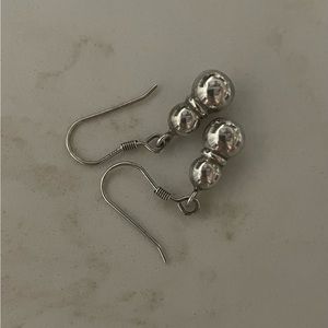 Silpada Sterling Silver Double Ball Bead Drop Dangle Earrings W0020